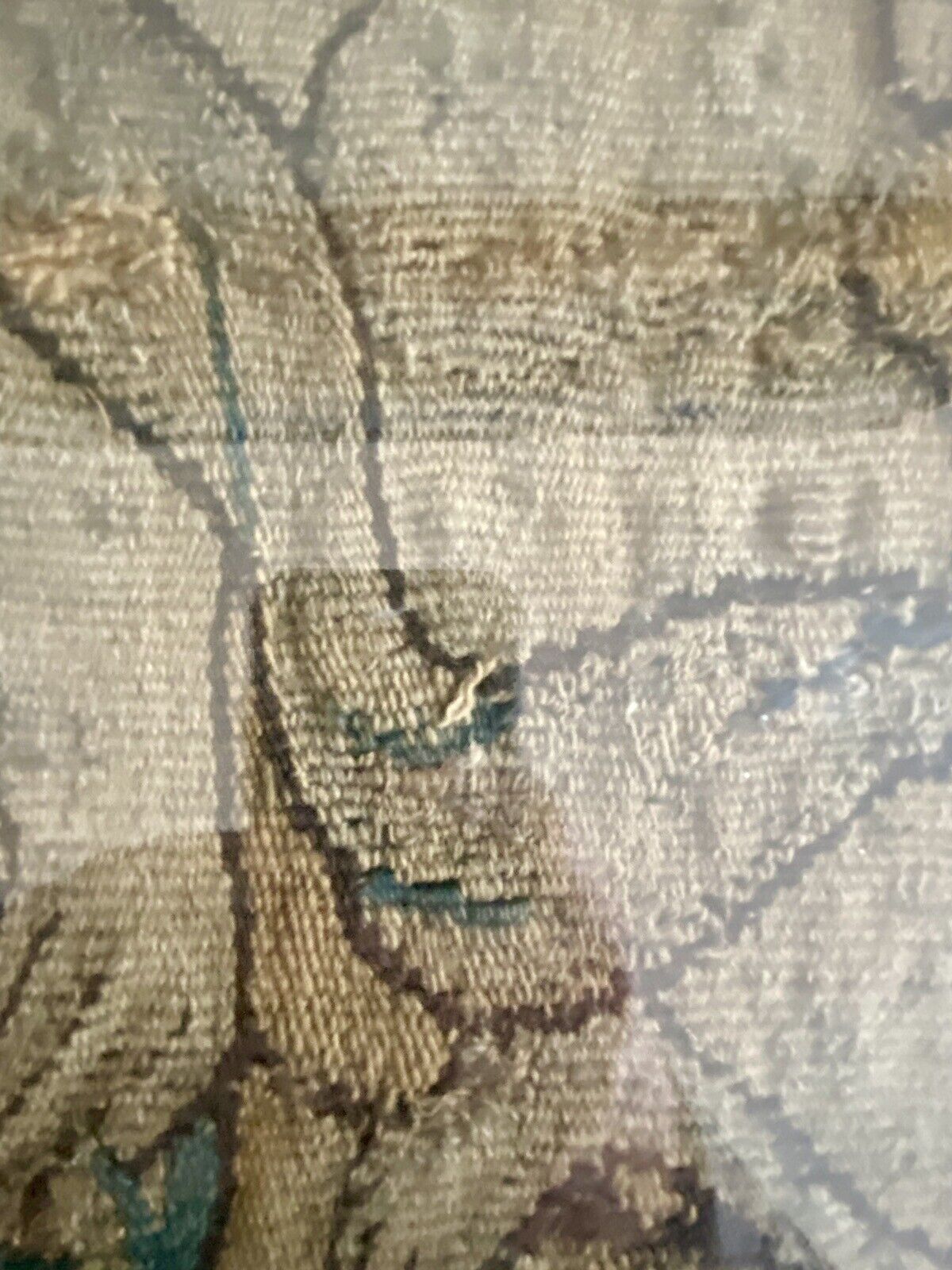 1700s French Renaissance Tapestry Fragment in Frame
