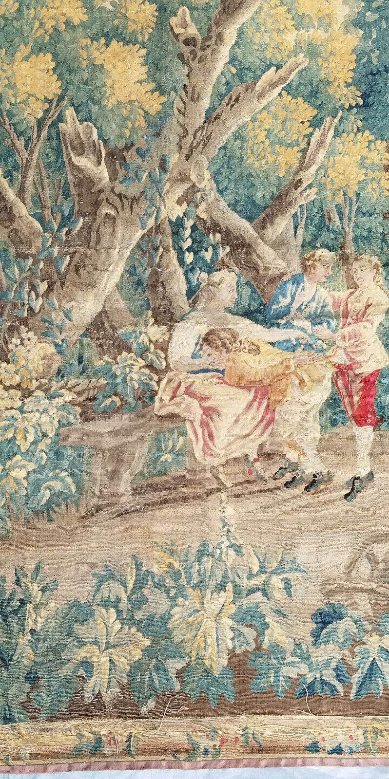Antique Flemish Tapestry with Allegorical Scene, 1775