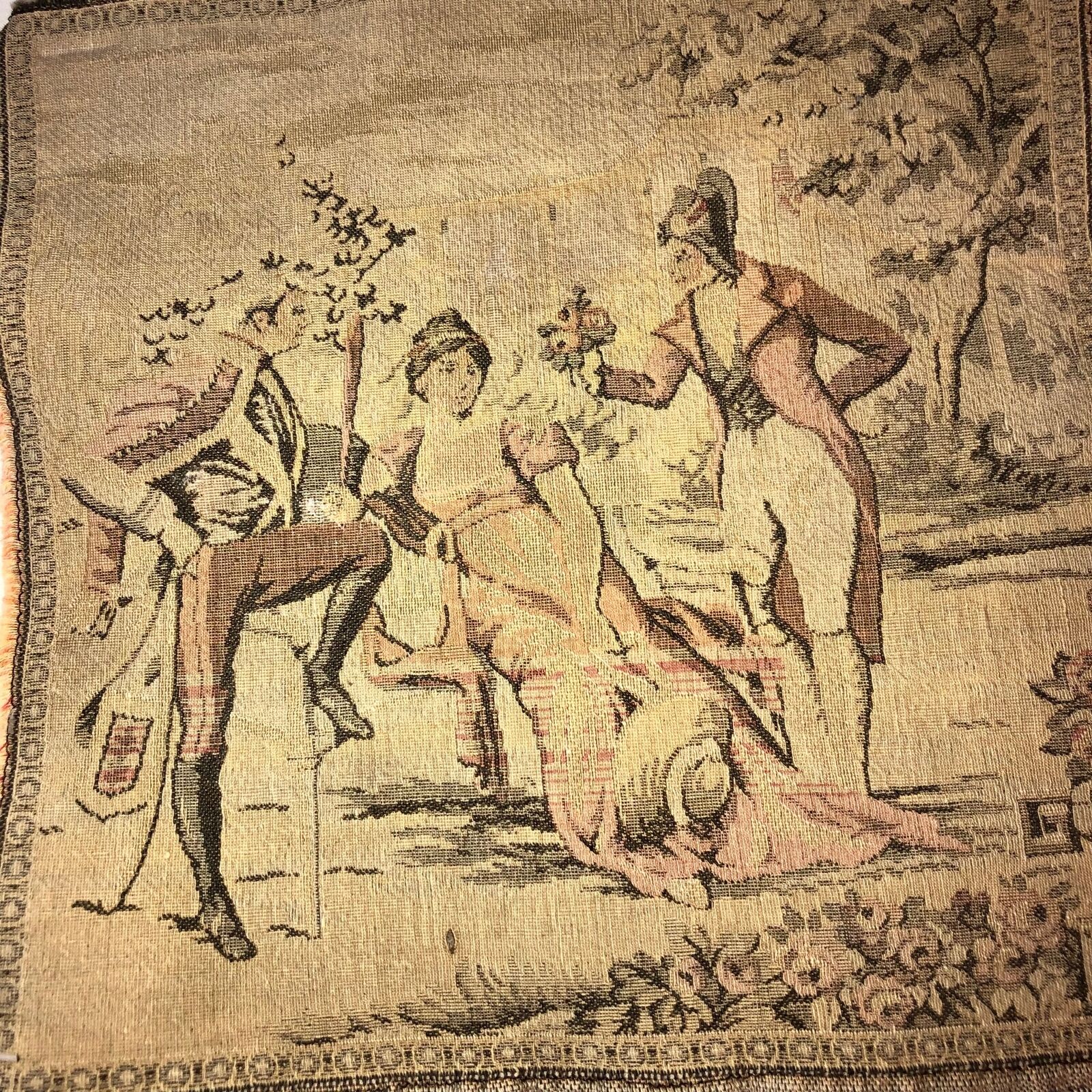 18th Century French Tapestry: Courting Couple Scene