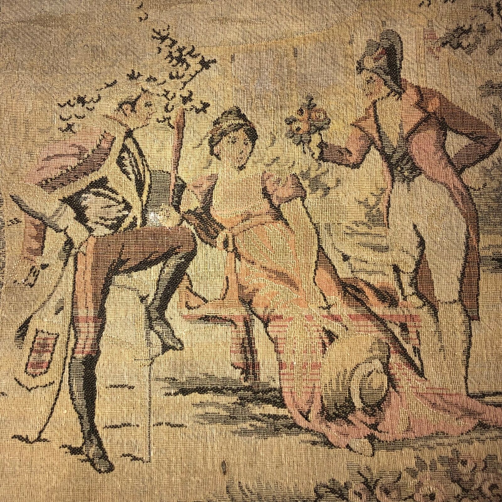 18th Century French Tapestry: Courting Couple Scene