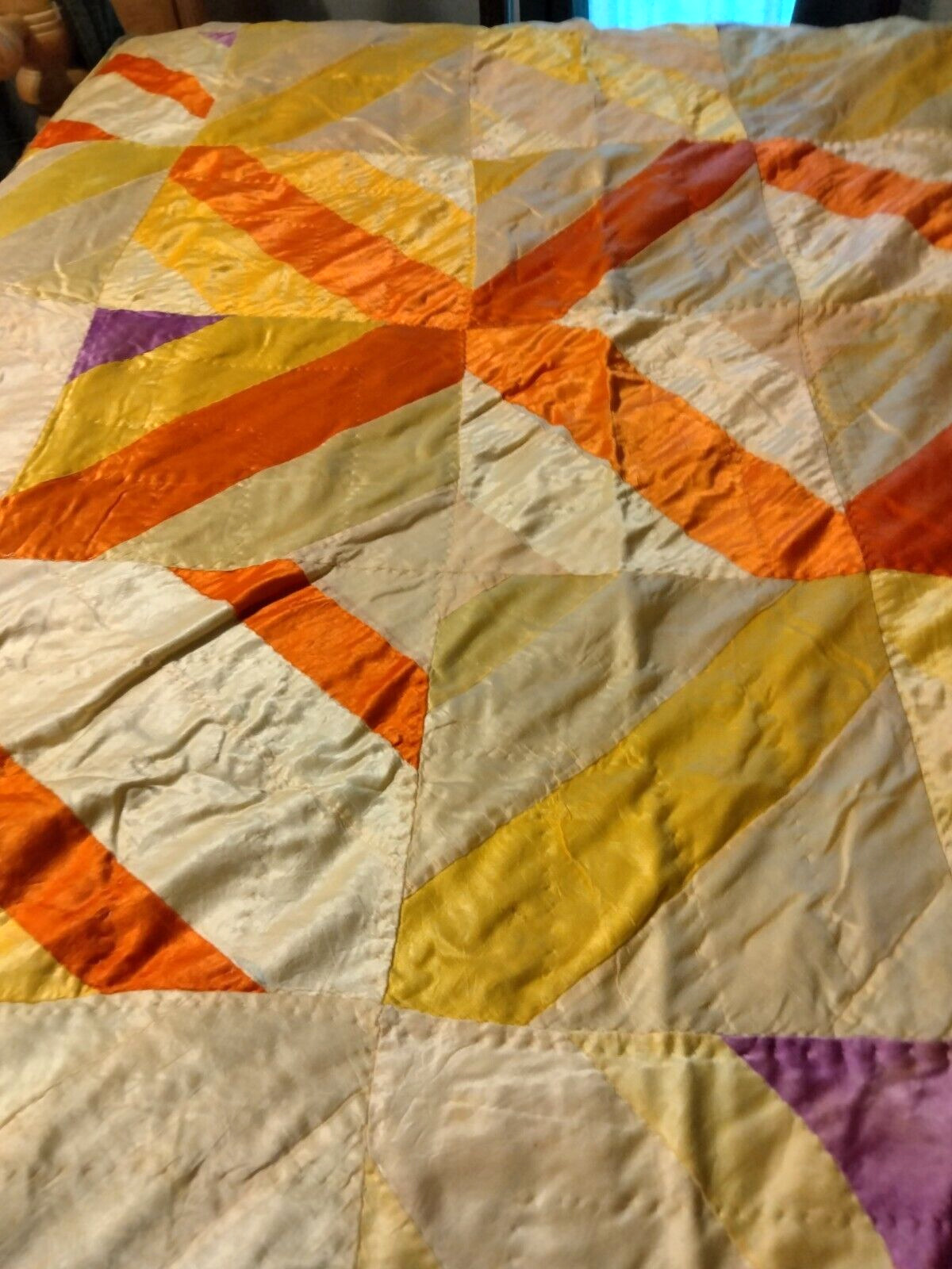 Early 1900s Patchwork Crazy Quilt 64x76