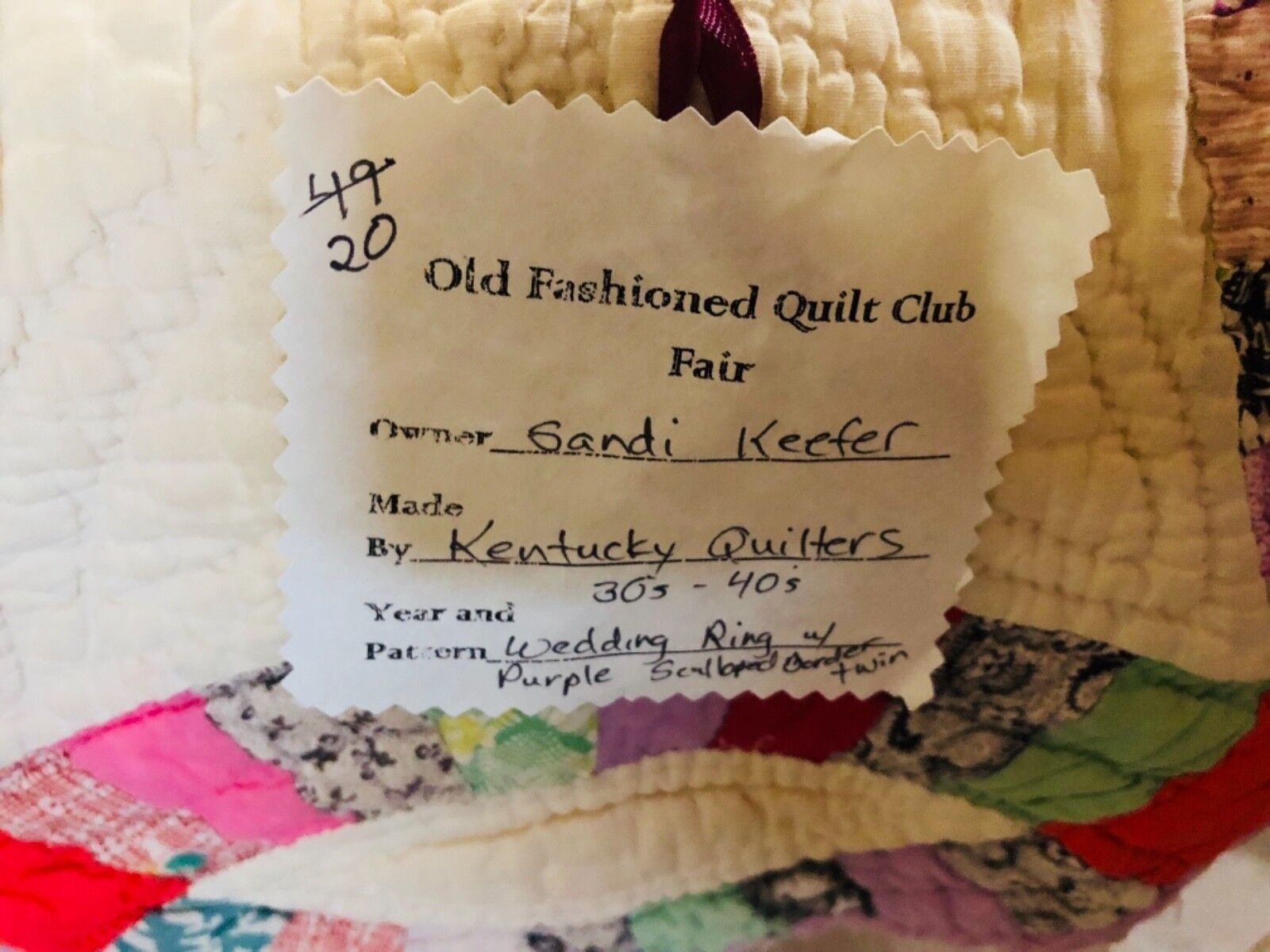 Antique Wedding Ring Quilt from Early 1900s
