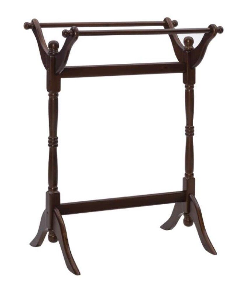 1900s Solid Cherry Wood Quilt Rack, 32”