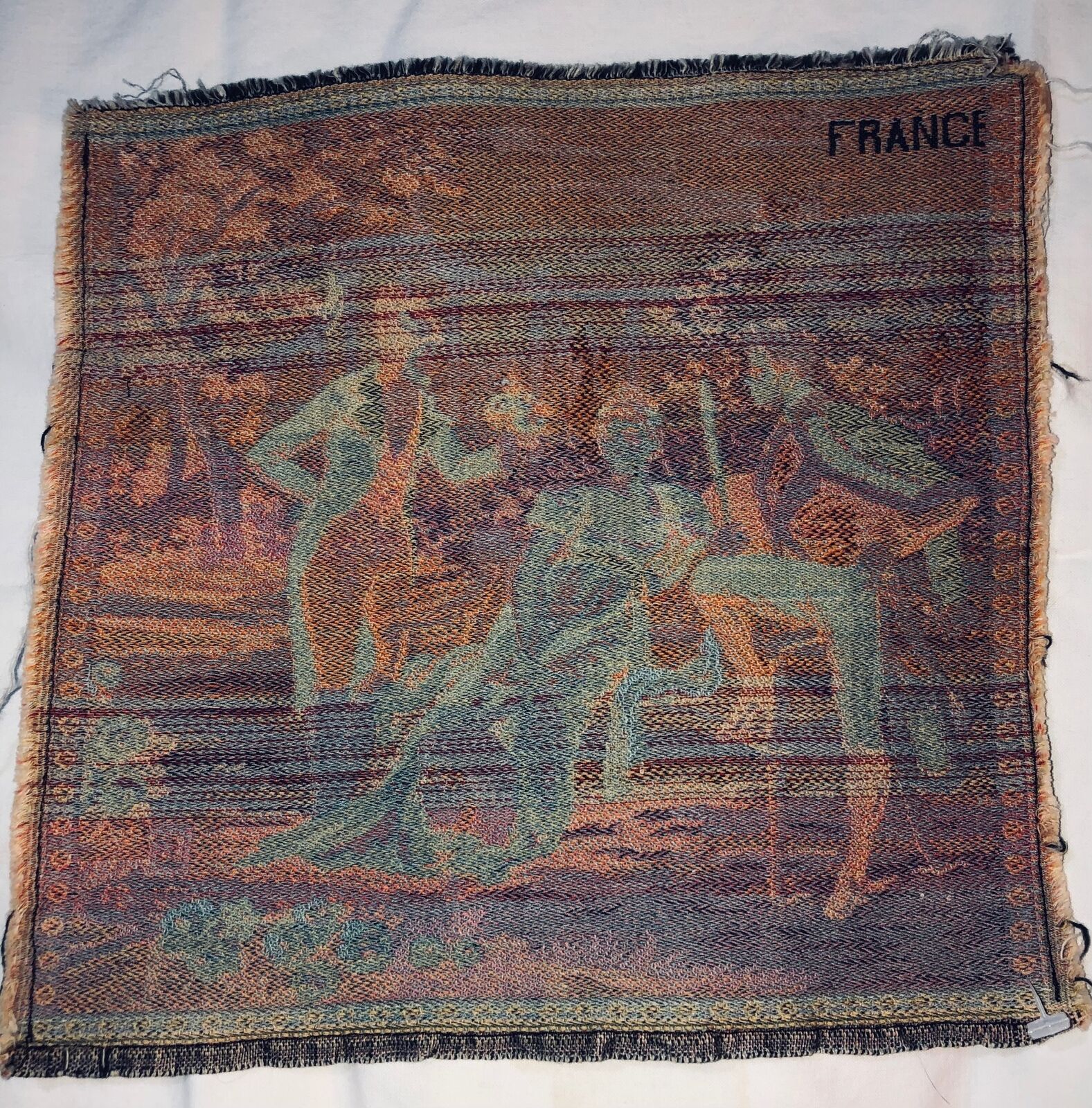 18th Century French Tapestry: Courting Couple Scene