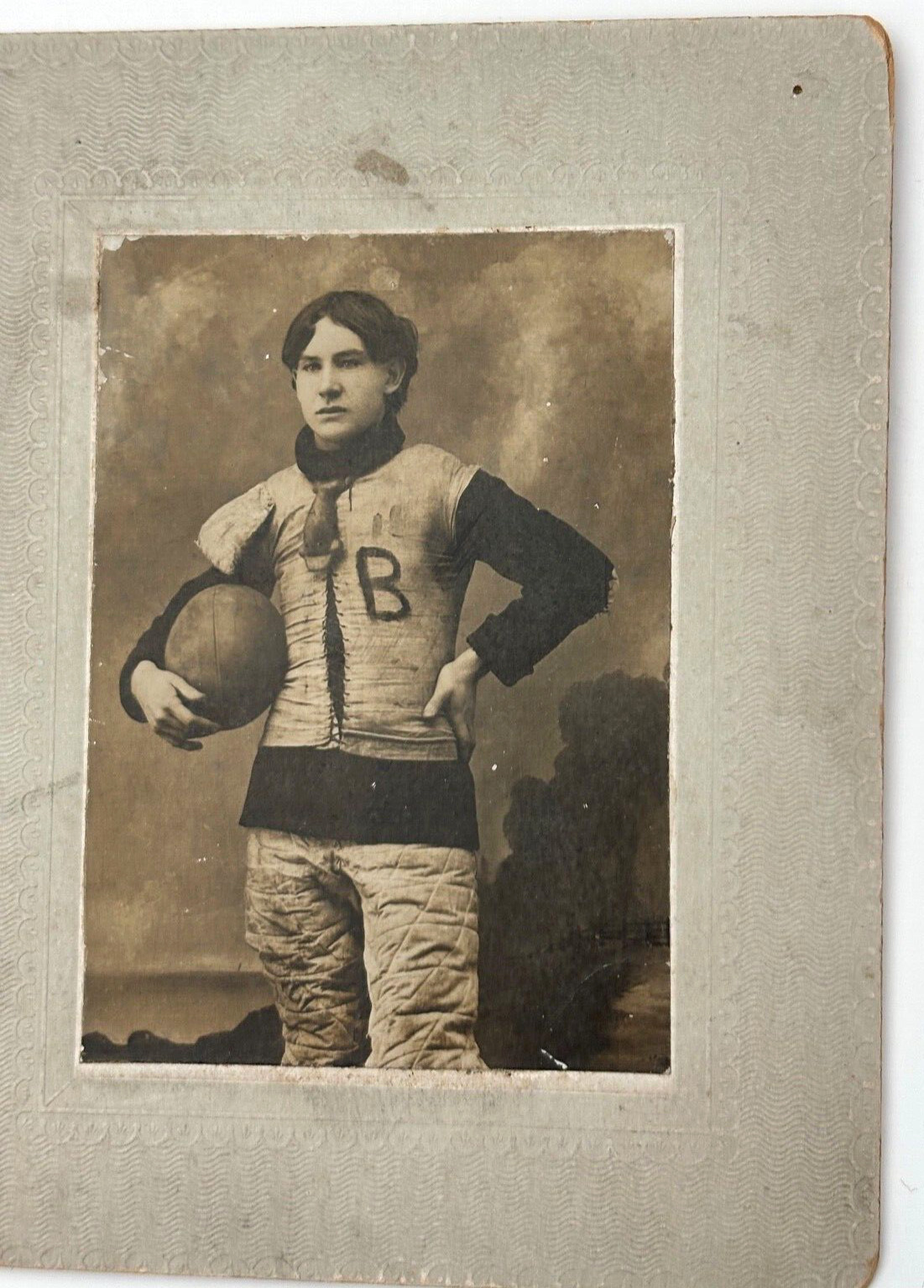 Victorian Football Player with Quilted Pants and Jersey