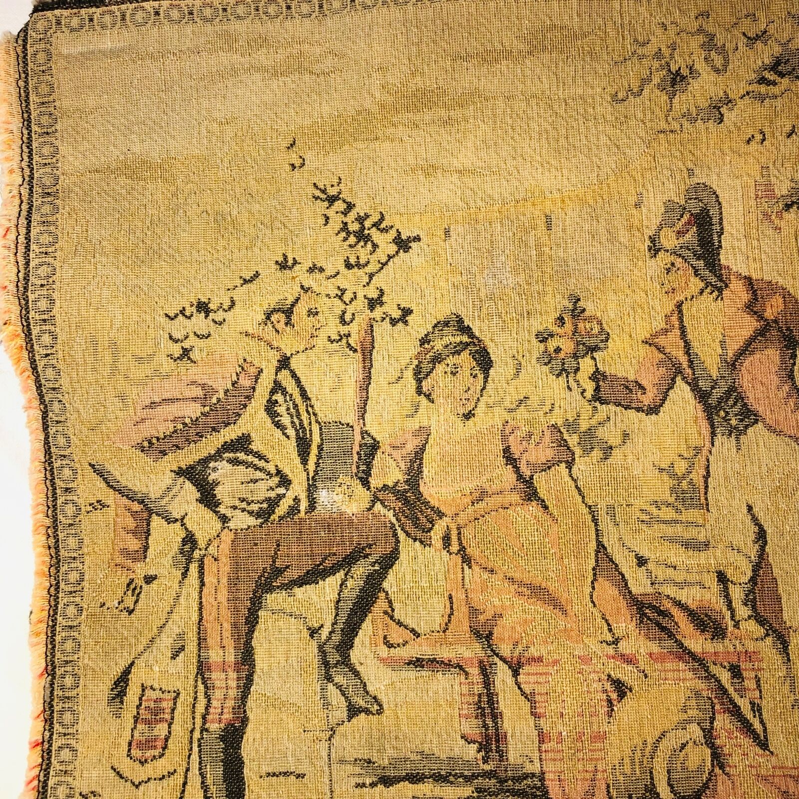 18th Century French Tapestry: Courting Couple Scene