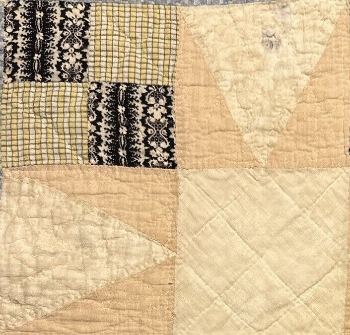 Antique Star Pattern Quilt Piece 18” x 18”
