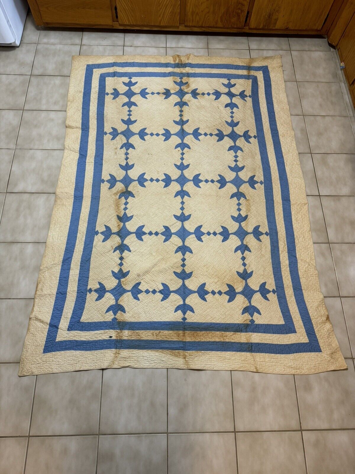 Antique Tulip Quilt by Mrs. AB Ewers