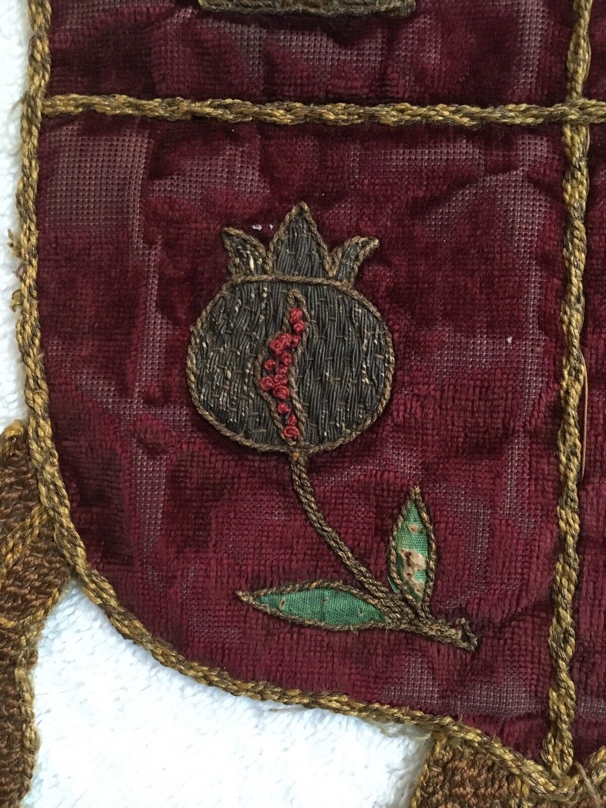 Royal Eagle Coat of Arms Silk Crest, 1700s