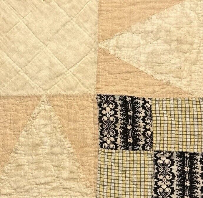 Antique Star Pattern Quilt Piece 18” x 18”