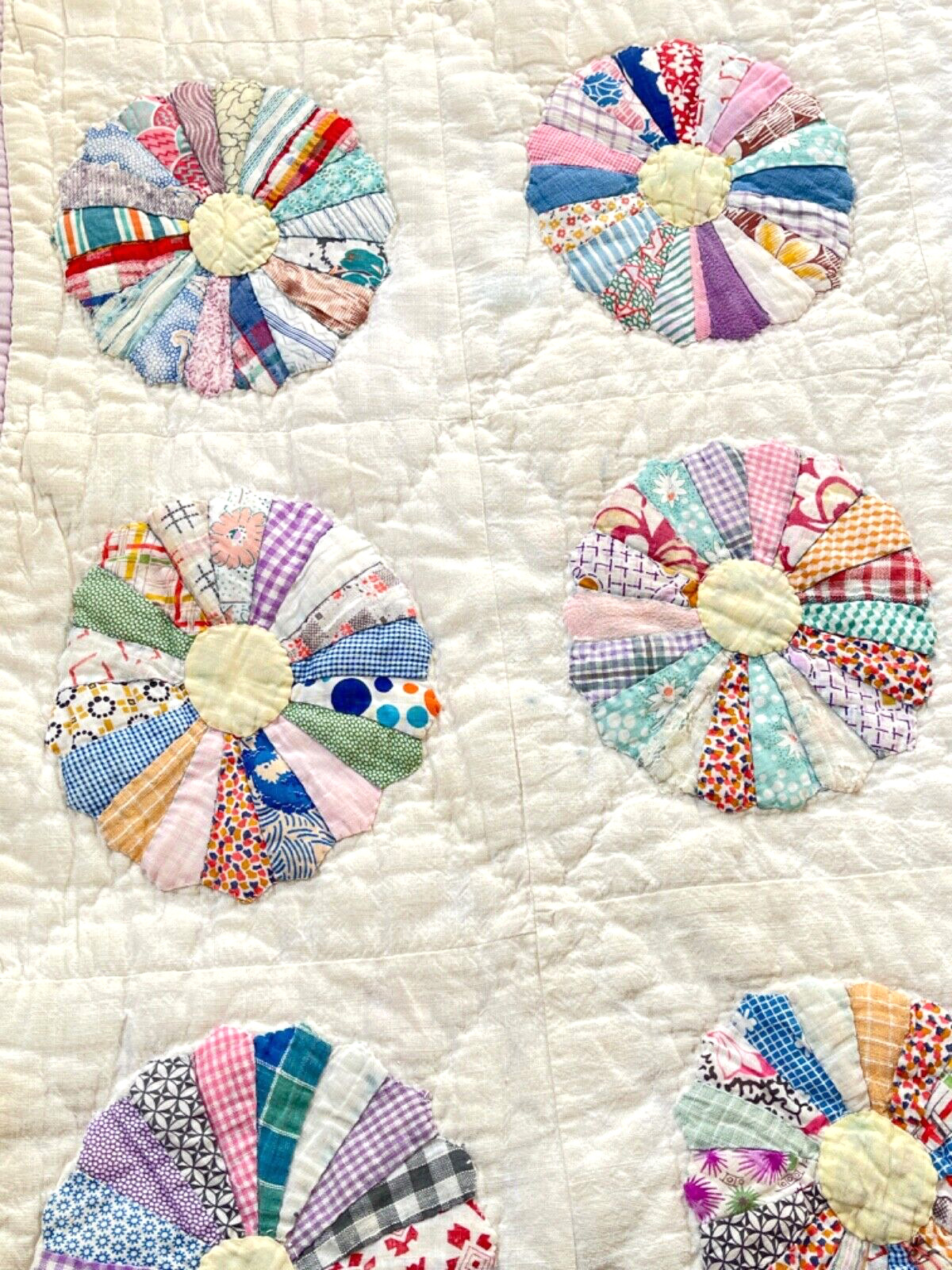 Dresden Plate Antique Patchwork Quilt YY903
