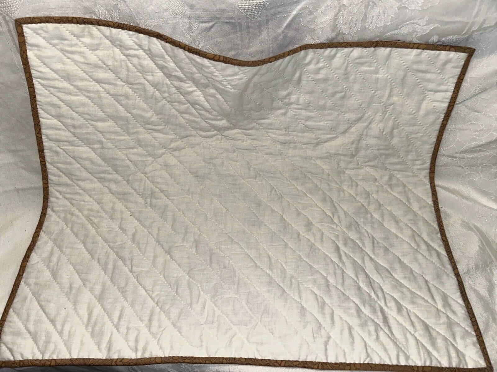 Handmade 1800s Fabric Four Patch Doll Quilt