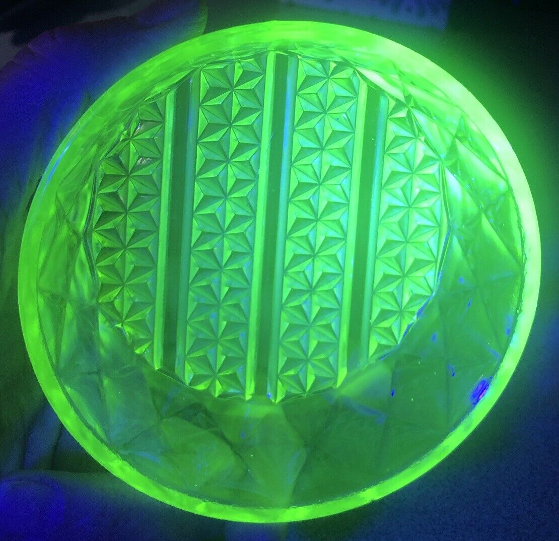 1800s Bryce Brothers Yellow Uranium Glass Bowl