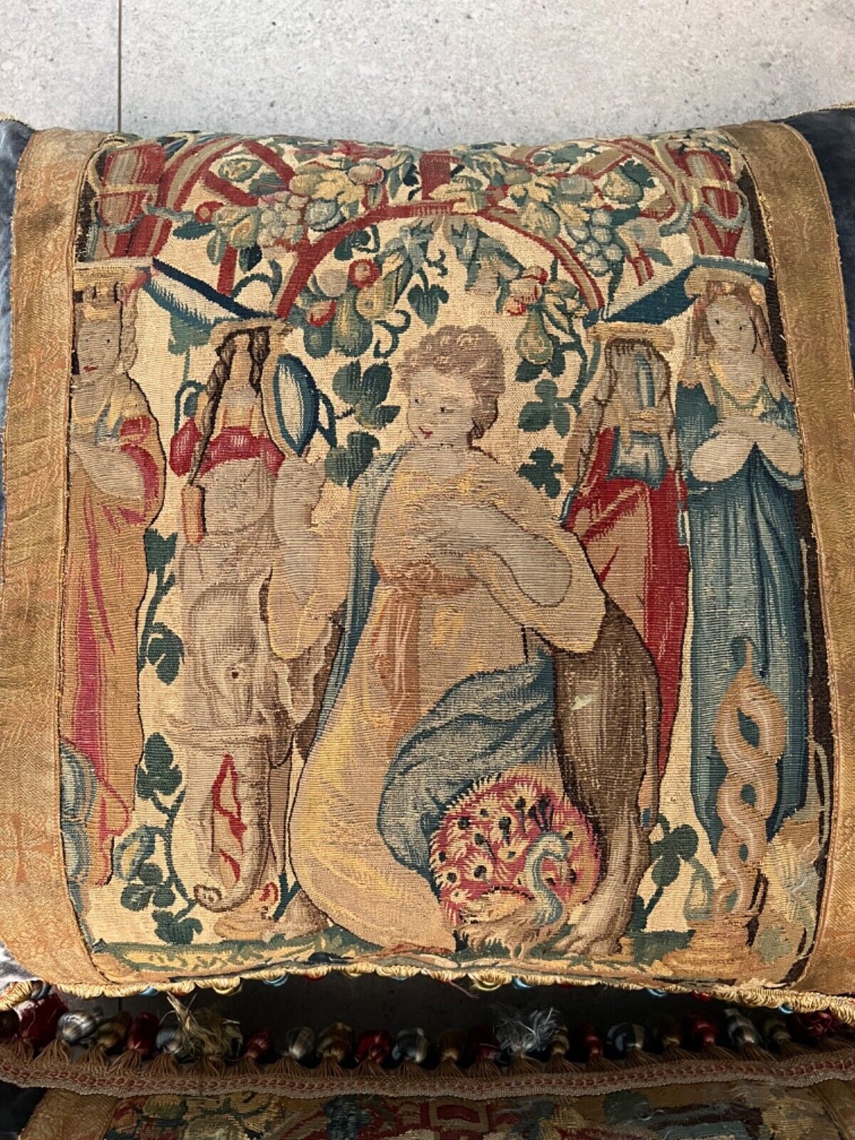 Rare 17th Century Aubusson Flemish Tapestry Pillows