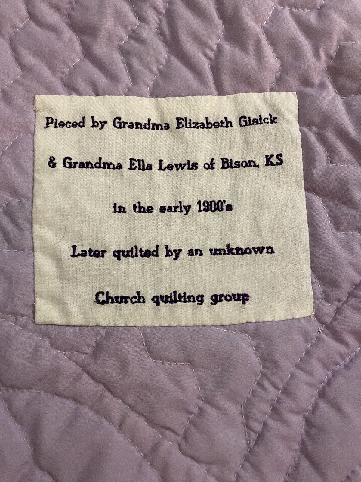 Antique Grandmother's Flower Garden Mosaic Quilt