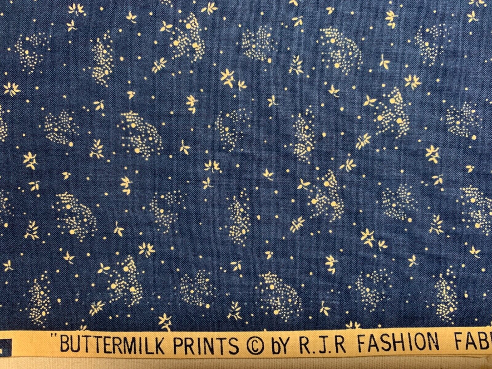 1800s Civil War Repro Indigo Buttermilk Fabric FQ