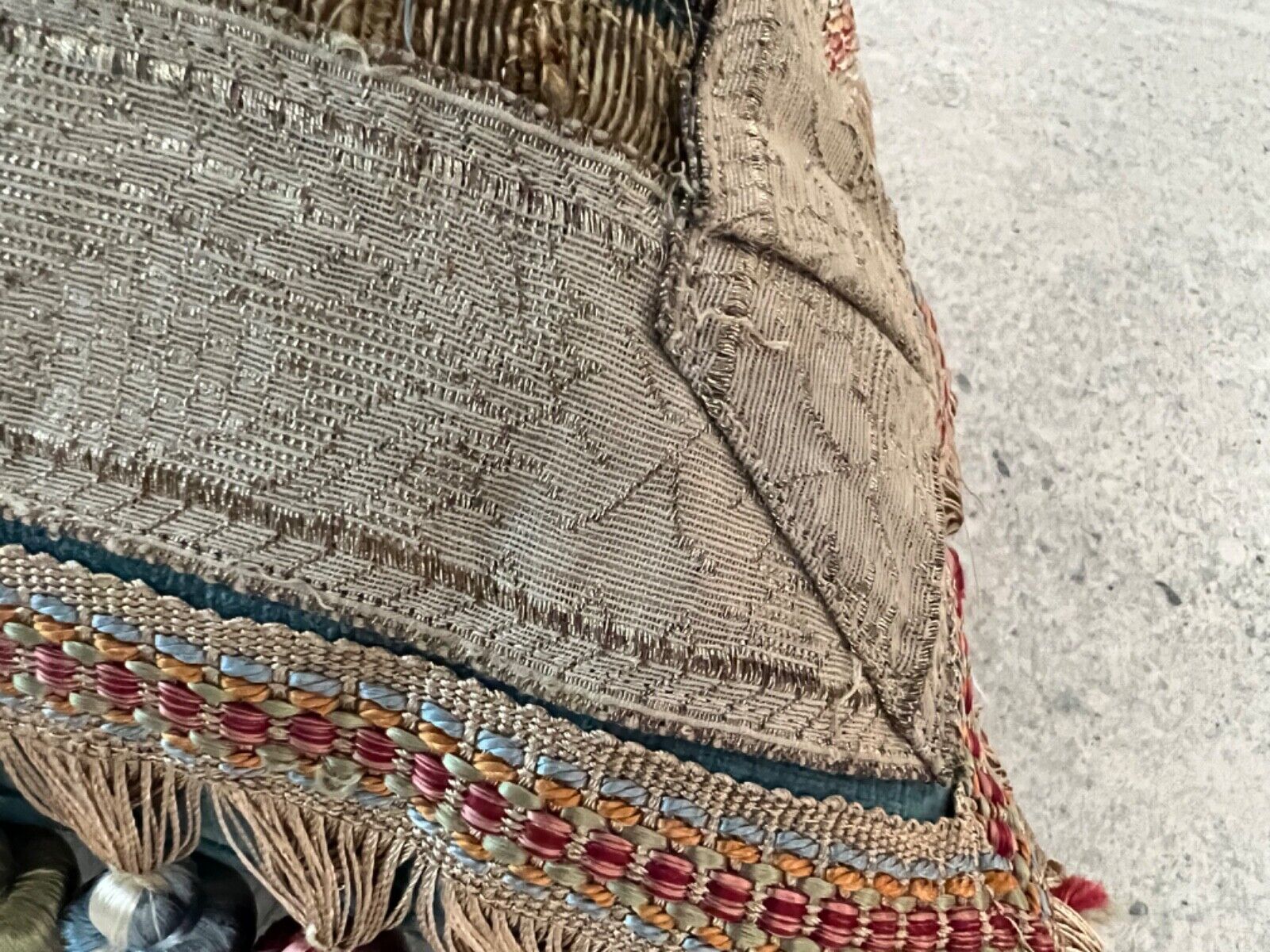 Rare 1700s French Aubusson Tapestry Pillow