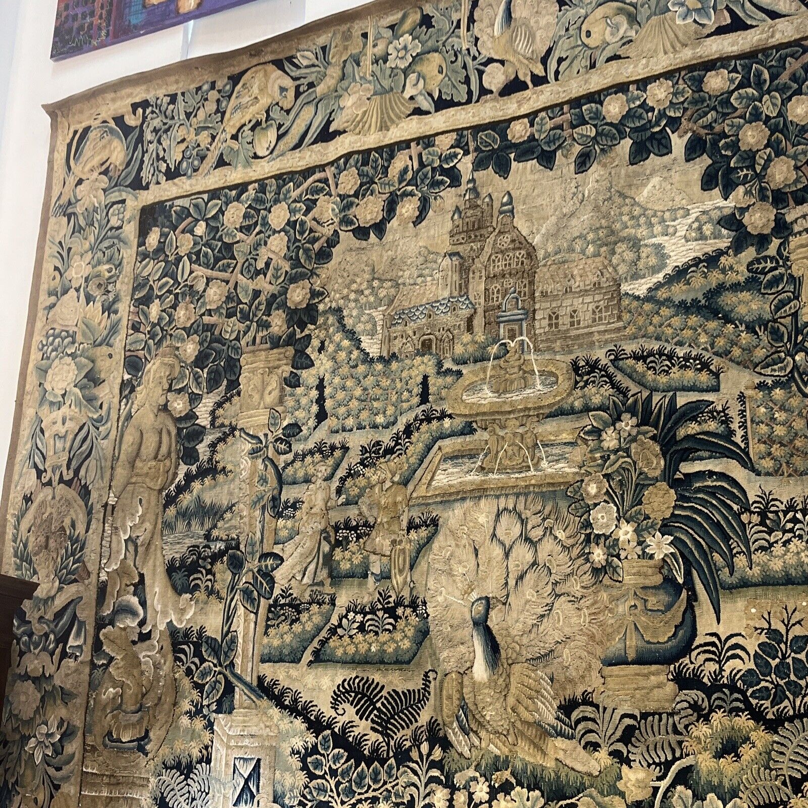 Original Flemish Tapestry, Late 1600s/Early 1700s