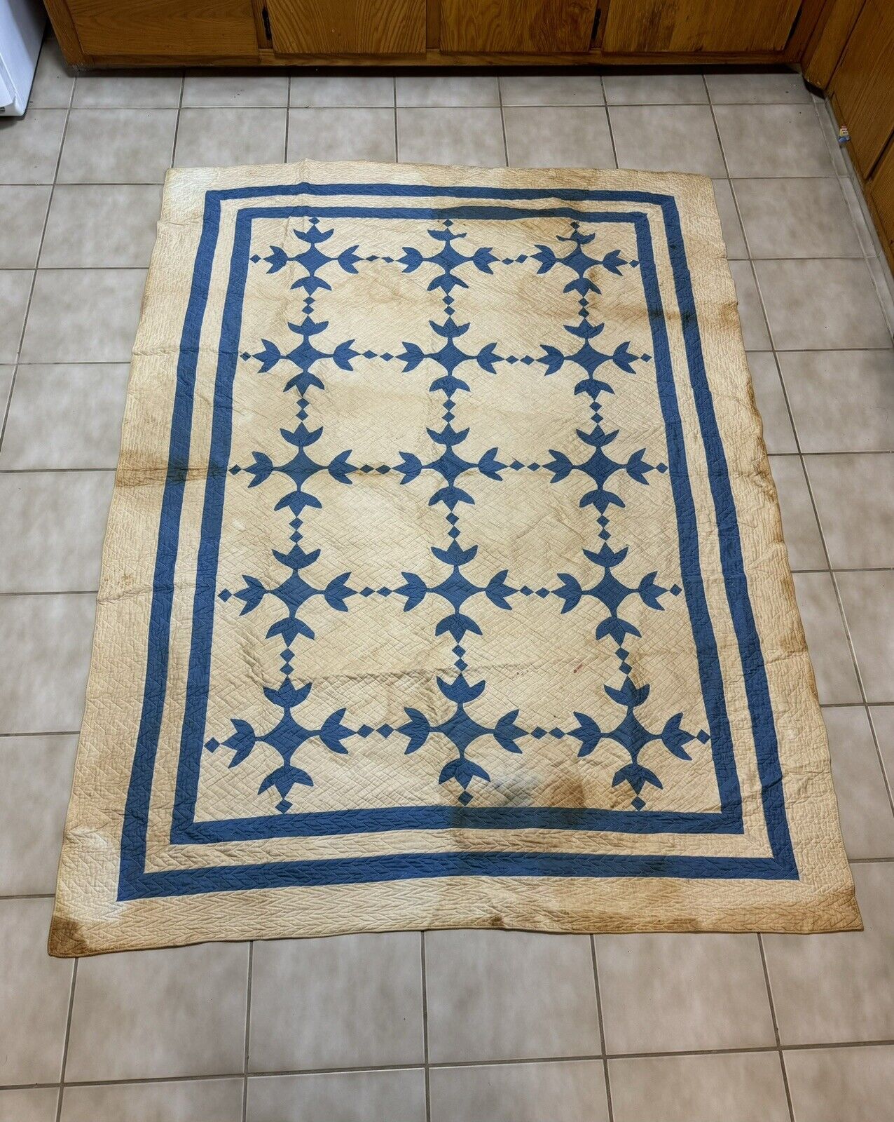 Antique Tulip Quilt by Mrs. AB Ewers