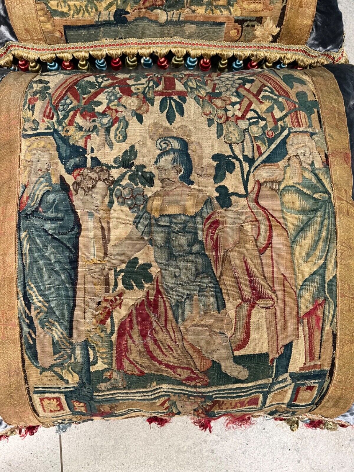 Rare 17th Century Aubusson Flemish Tapestry Pillows
