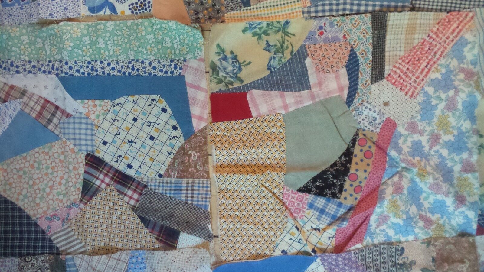 Vintage Quilt Squares Set - Early 1900s Fabric