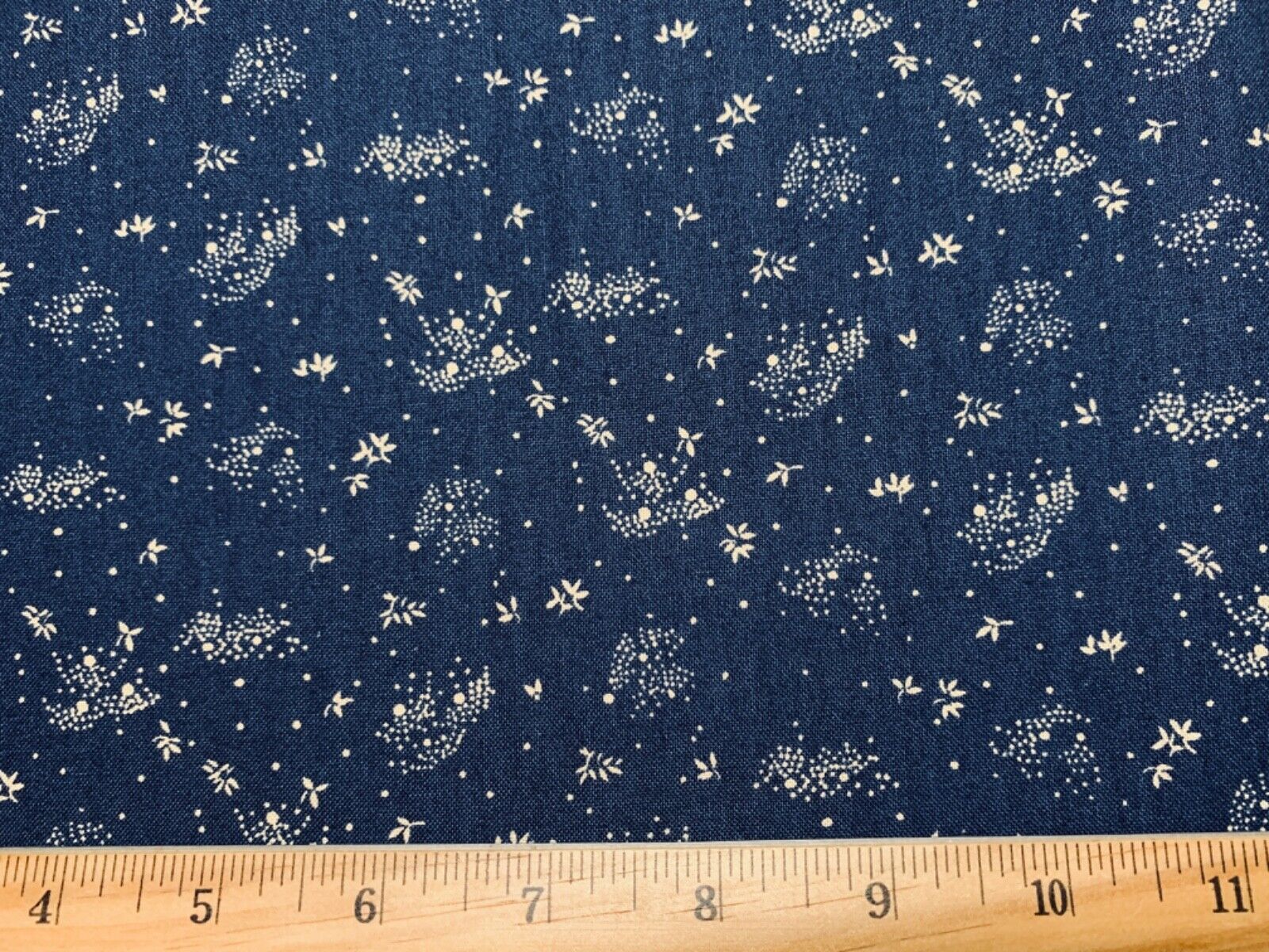 1800s Civil War Repro Indigo Buttermilk Fabric FQ