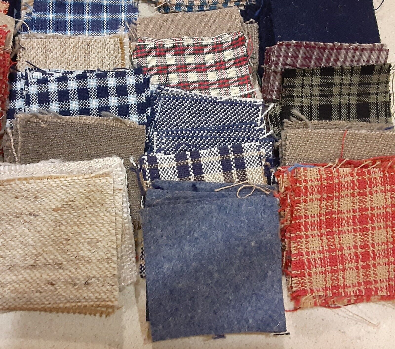 1800s Hand-Dyed Reproduction Quilt Squares - 325+ Pieces