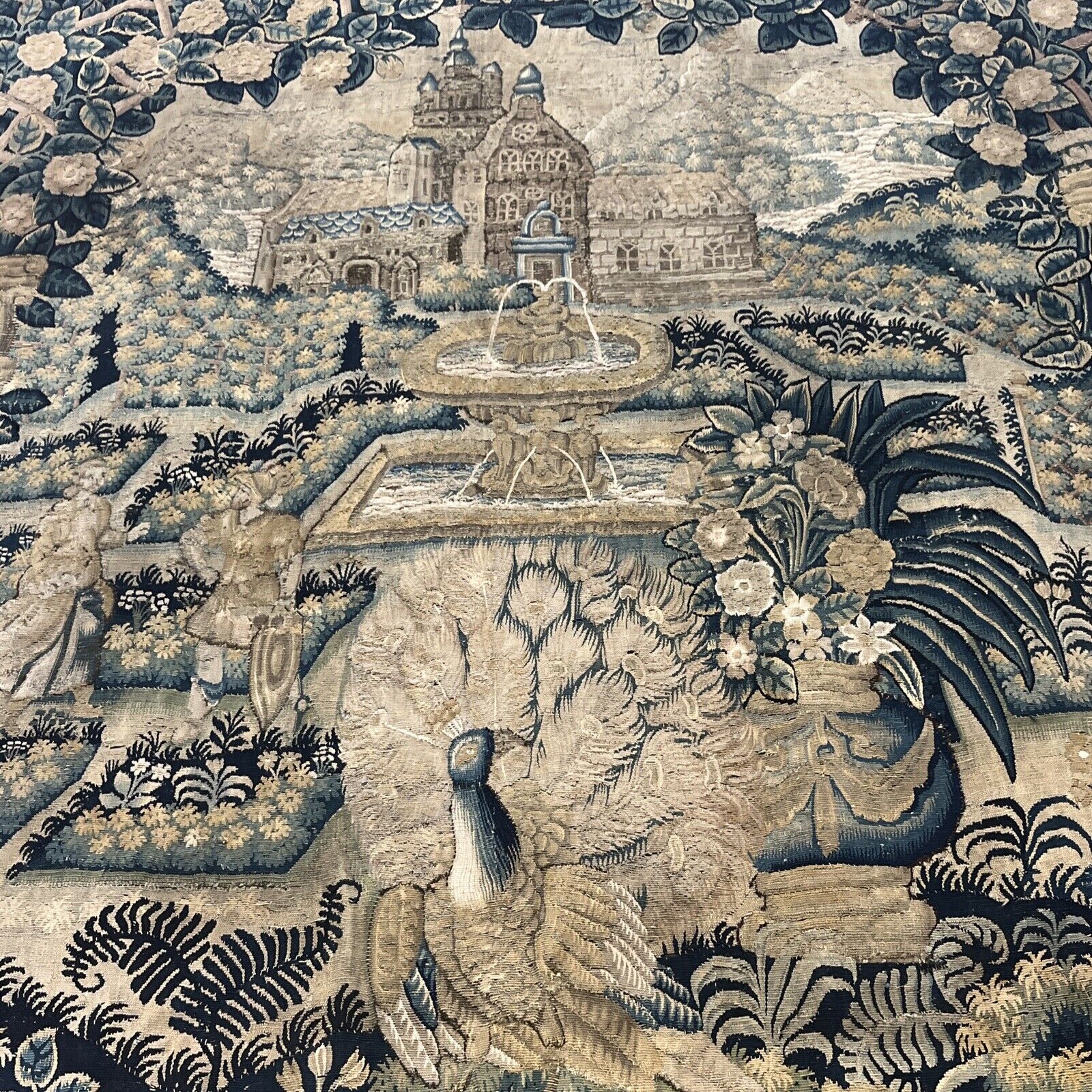 Original Flemish Tapestry, Late 1600s/Early 1700s