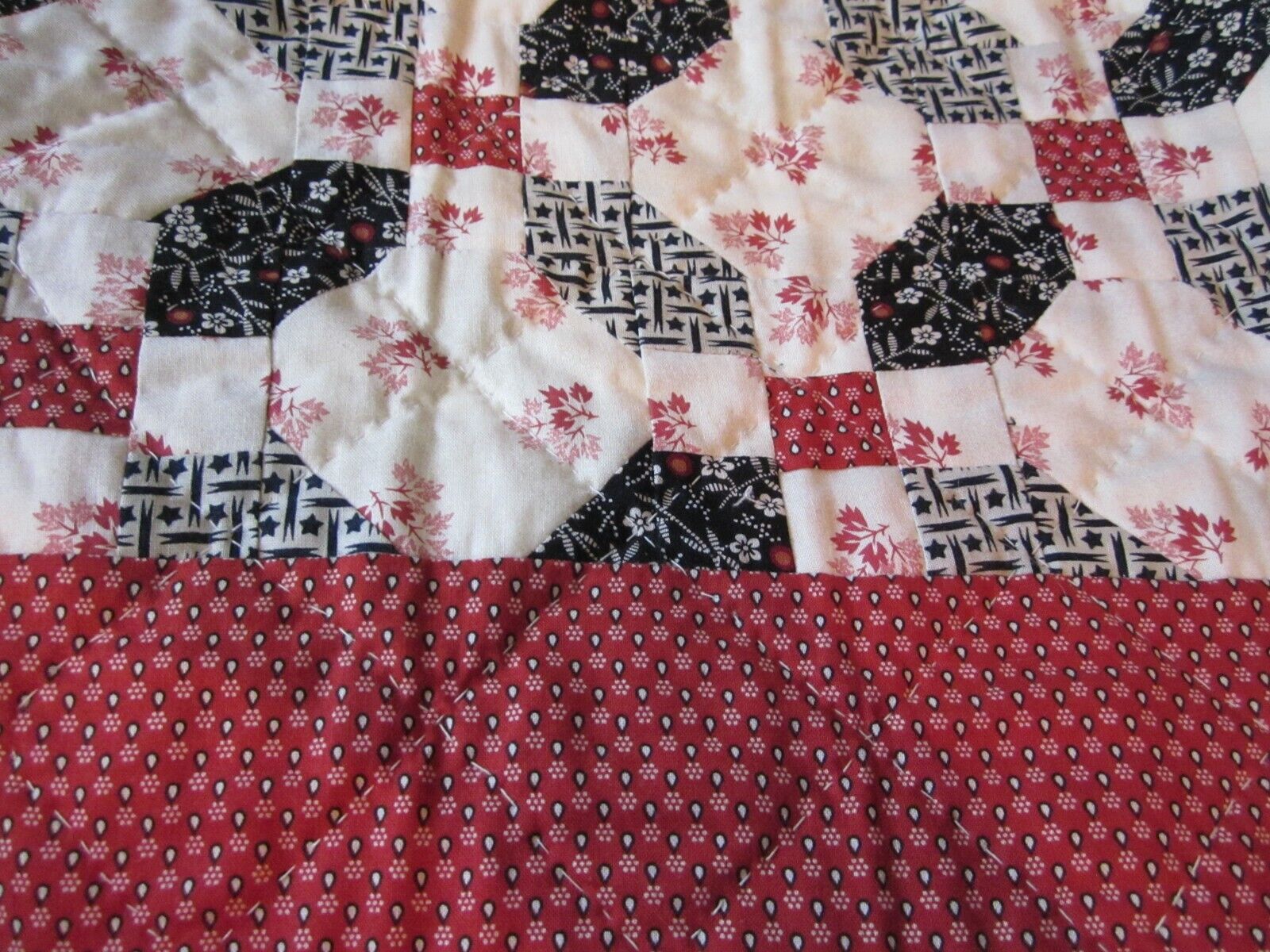 20.5" Hand Quilted Antique-Style Doll Quilt