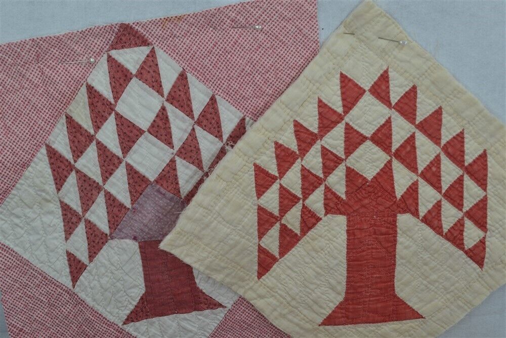 19th Century Mixed Antique Quilt Patch Set