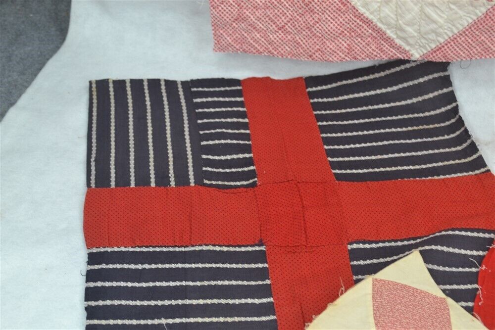 19th Century Mixed Antique Quilt Patch Set