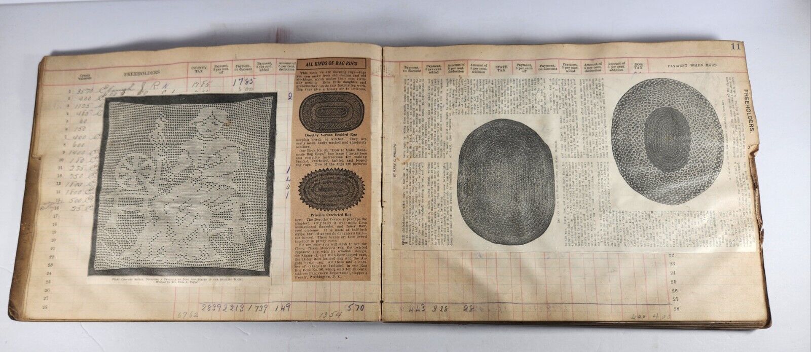 Early 1900s Scrapbook: Klan, Quilting, Midgets