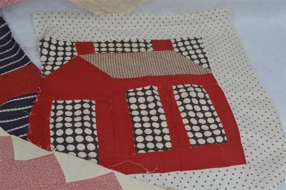 19th Century Mixed Antique Quilt Patch Set