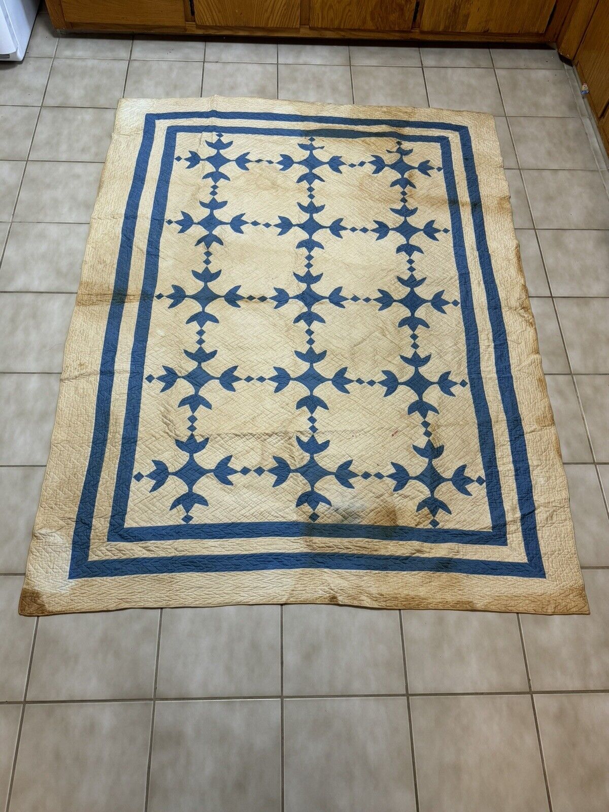Antique Tulip Quilt by Mrs. AB Ewers