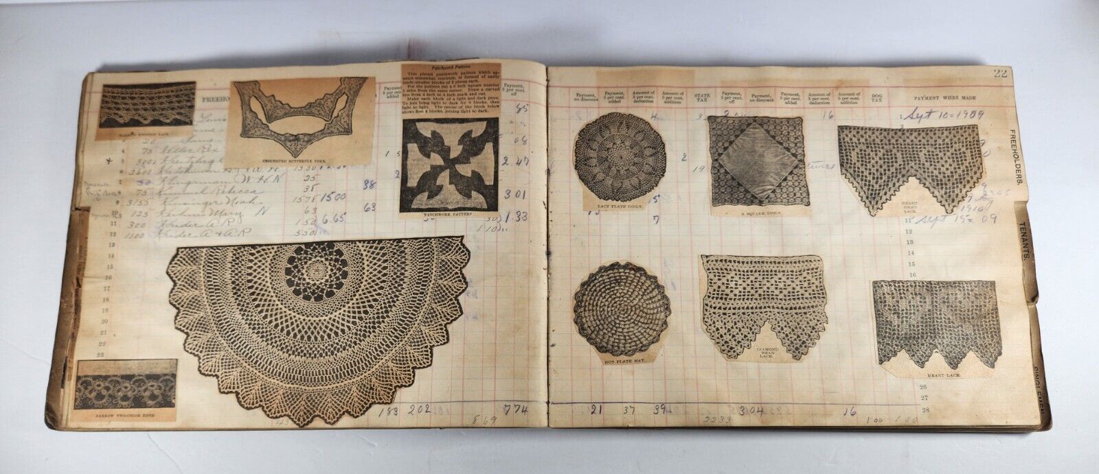 Early 1900s Scrapbook: Klan, Quilting, Midgets