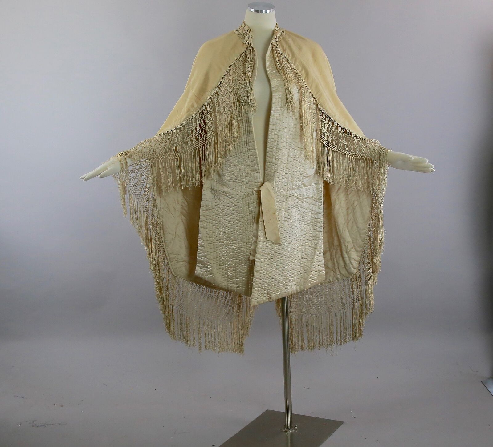 Victorian Ruched Cape with Quilted Lining