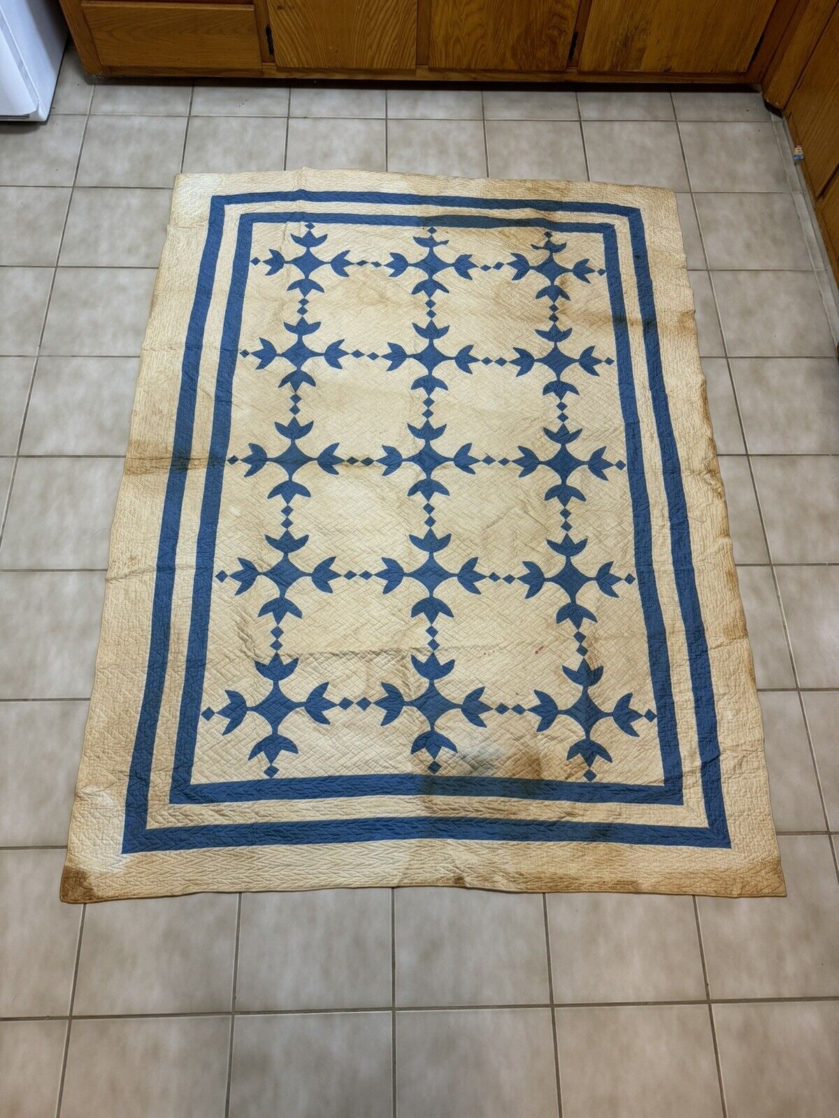 Antique Tulip Quilt by Mrs. AB Ewers