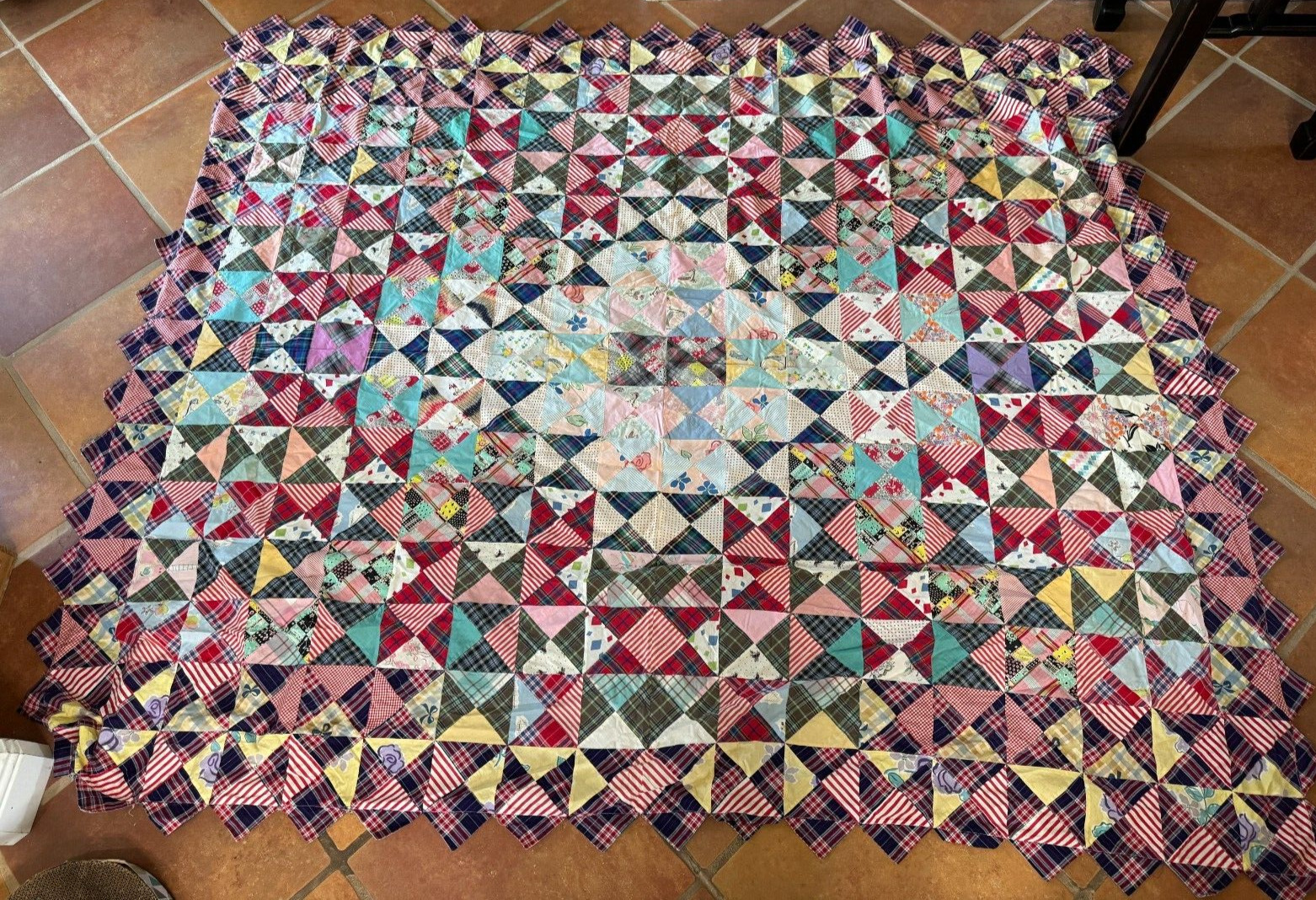 Vintage Patchwork Quilt from Late 1800s