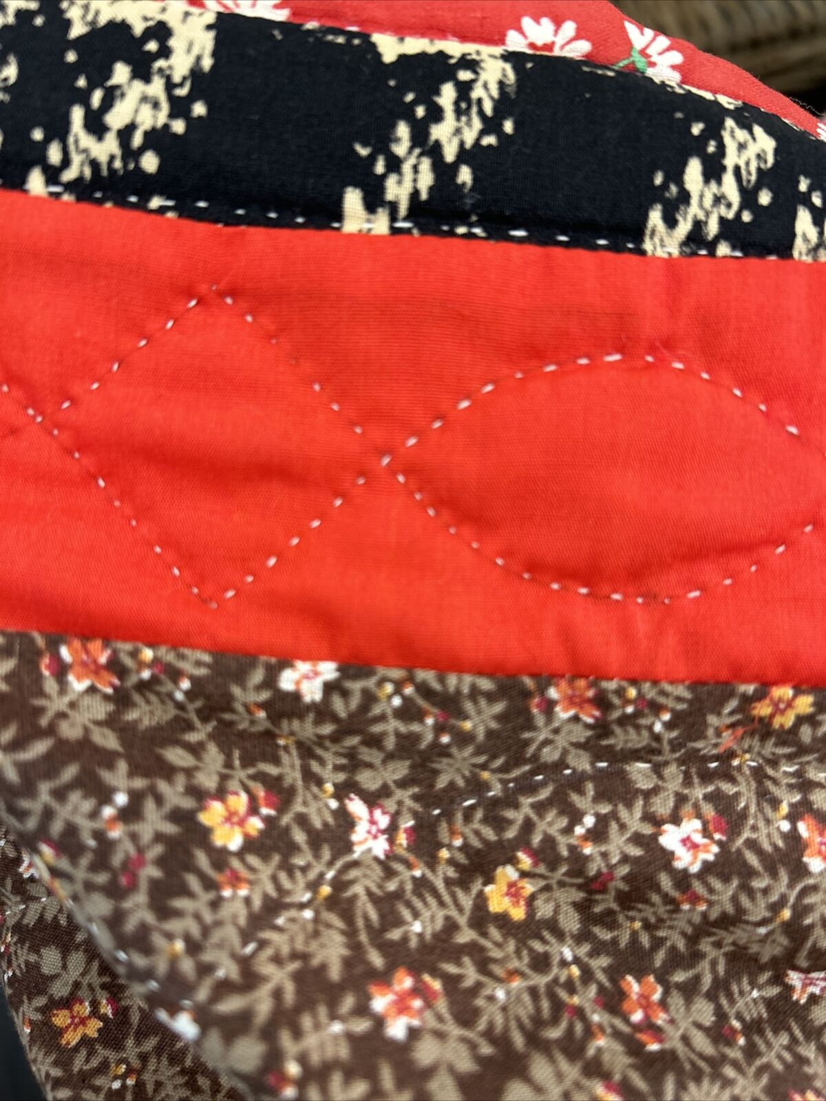 1800s Hand-Pieced Log Cabin Antique Quilt Top