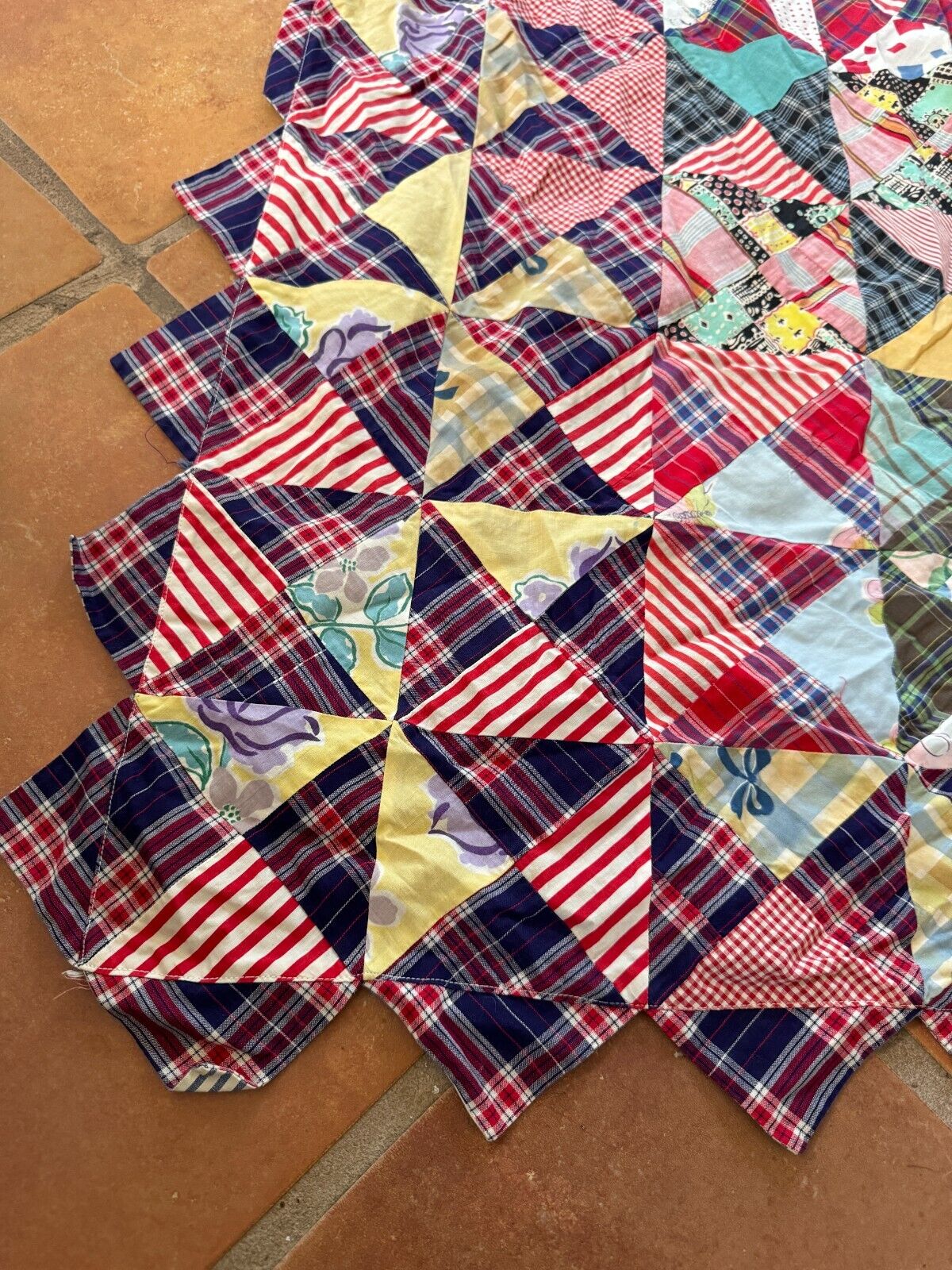 Vintage Patchwork Quilt from Late 1800s