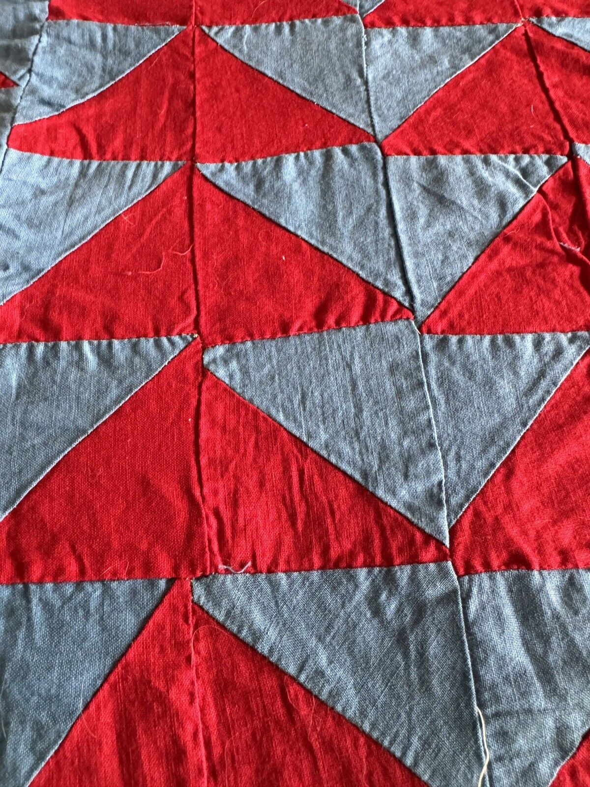 Antique Flying Geese Quilt Top, 1800s Design