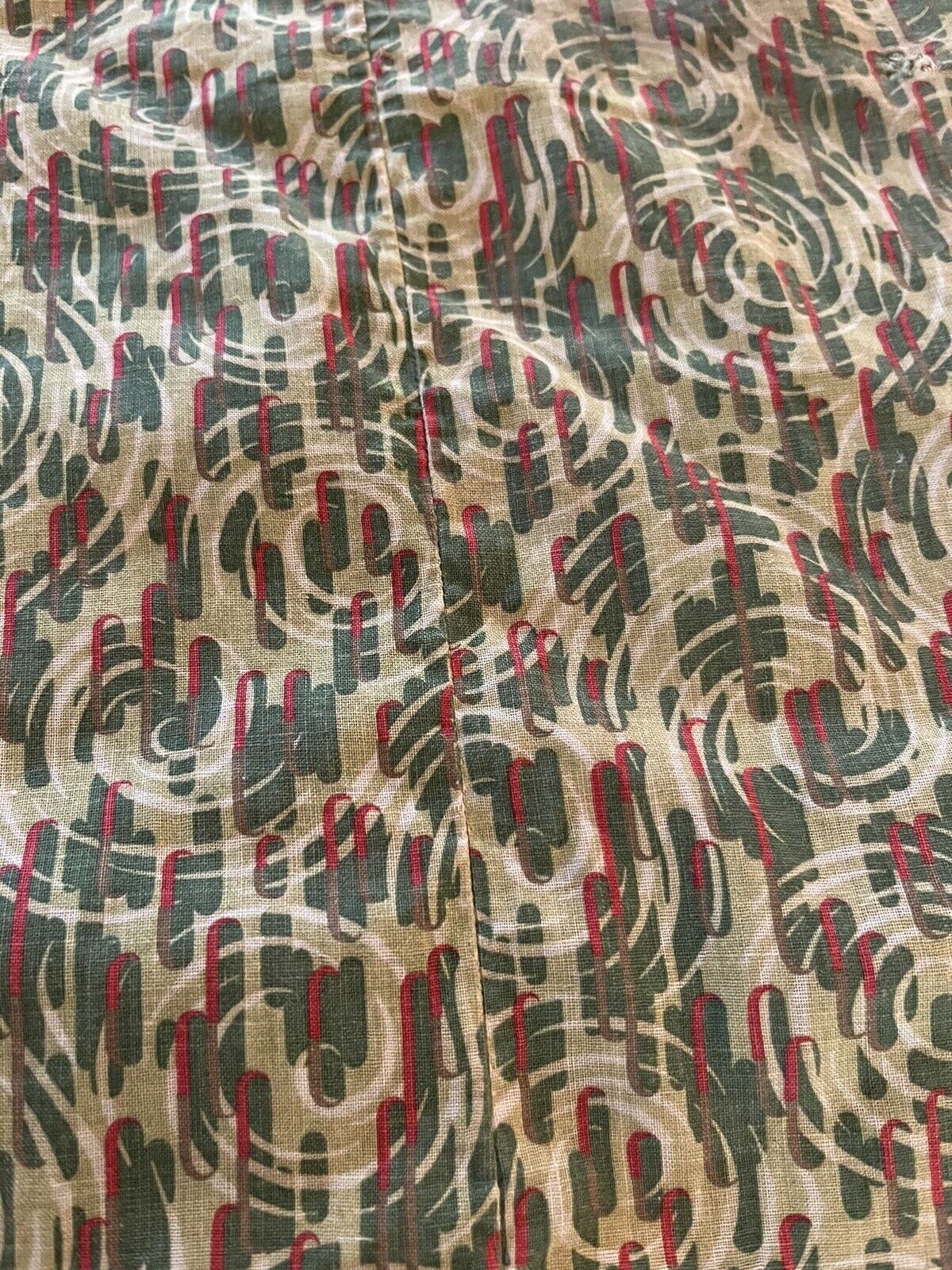 1800s Green Antique Quilt Fabric Backing 62"x82