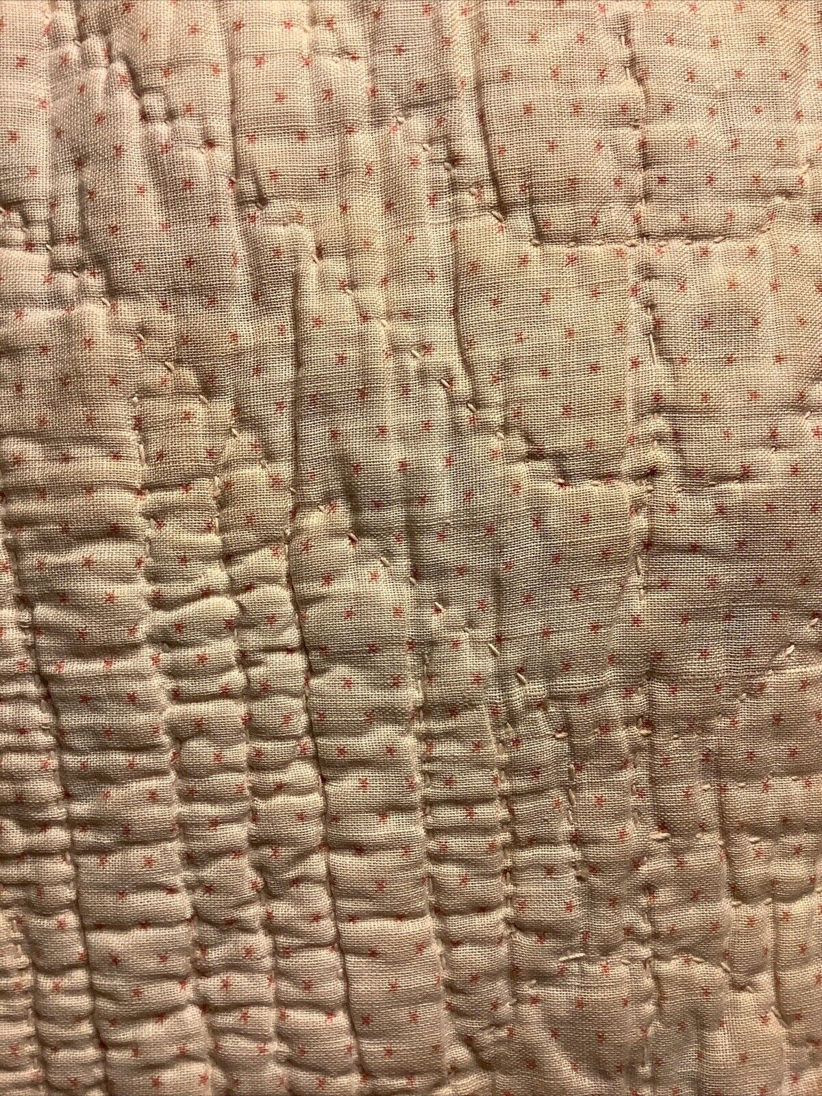 1800s Hand Quilted Patchwork Cutter Quilt Piece