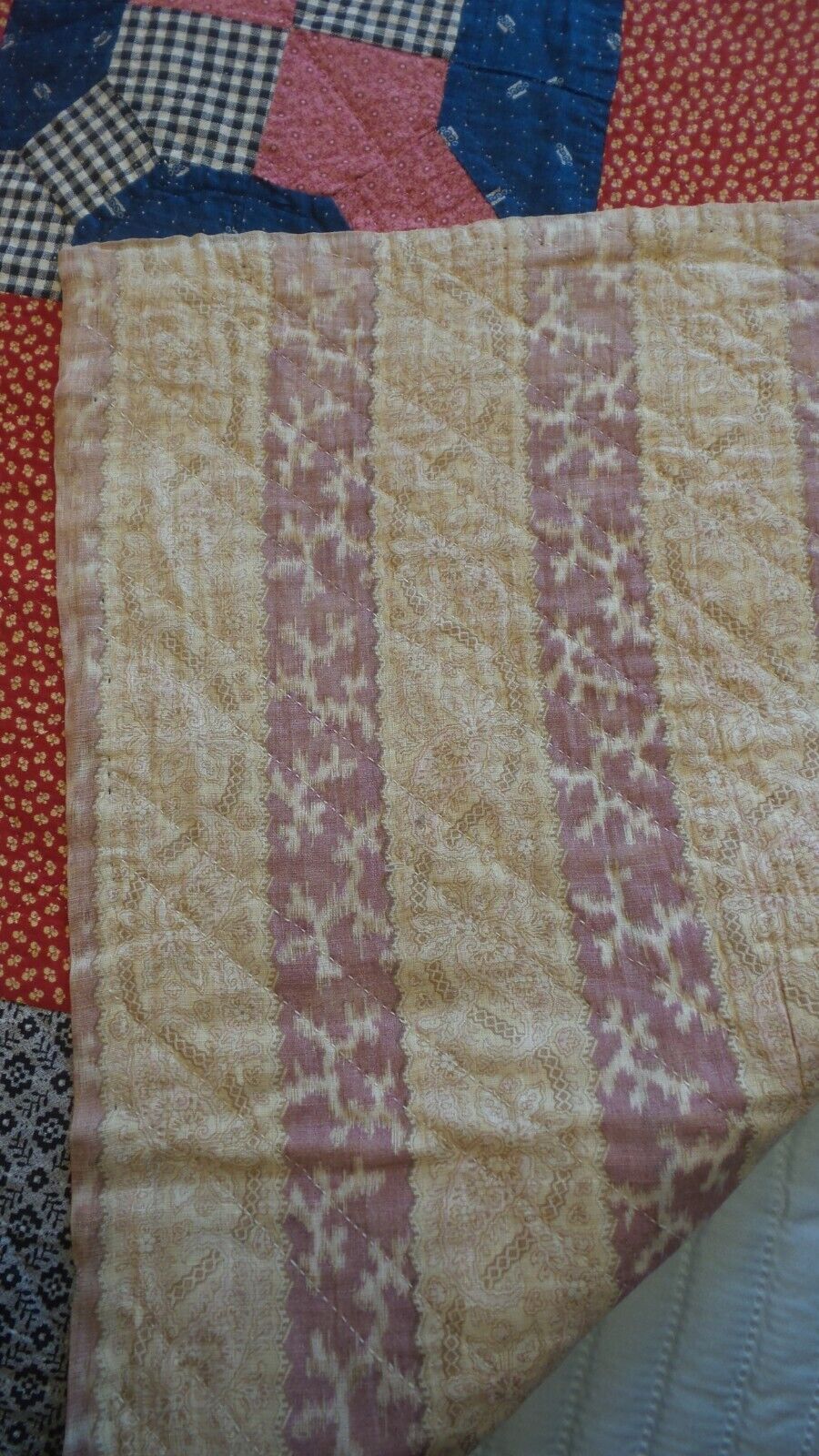 Victorian Bowtie Quilt, Calico & Chintz, 72"x61