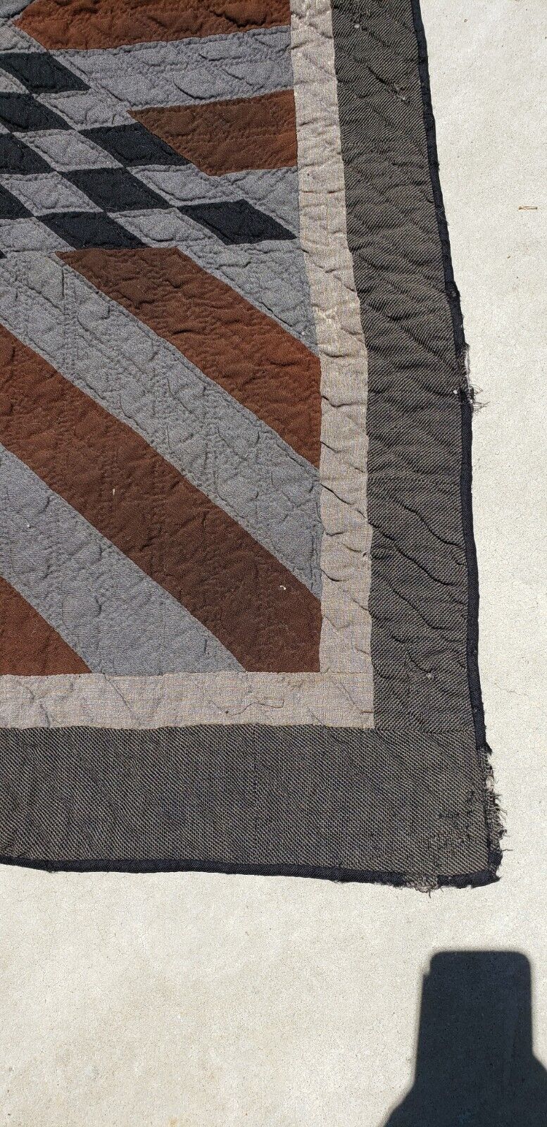 Rare 1800s Amish Star Quilt in Wool