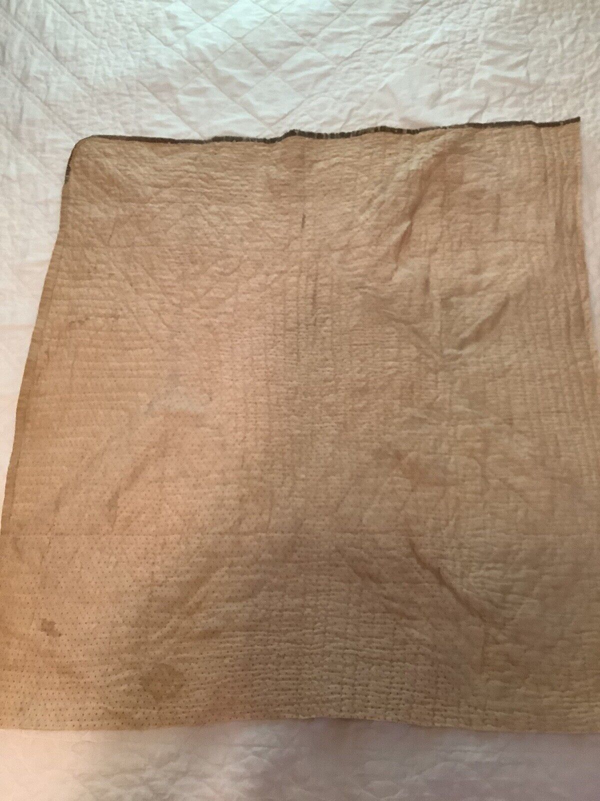 Vintage Hand Quilted Patchwork Cutter Quilt 1800s-1900s