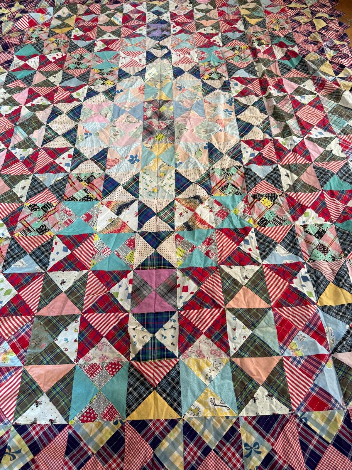 Vintage Patchwork Quilt from Late 1800s