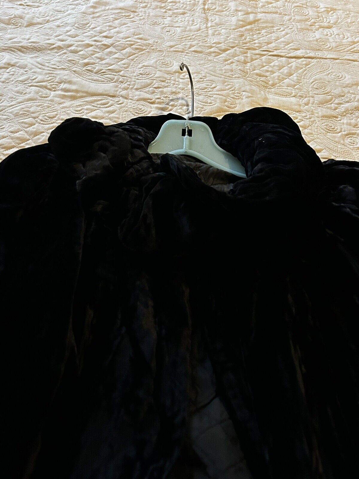 Edwardian Velvet Quilted Antique Opera Cape