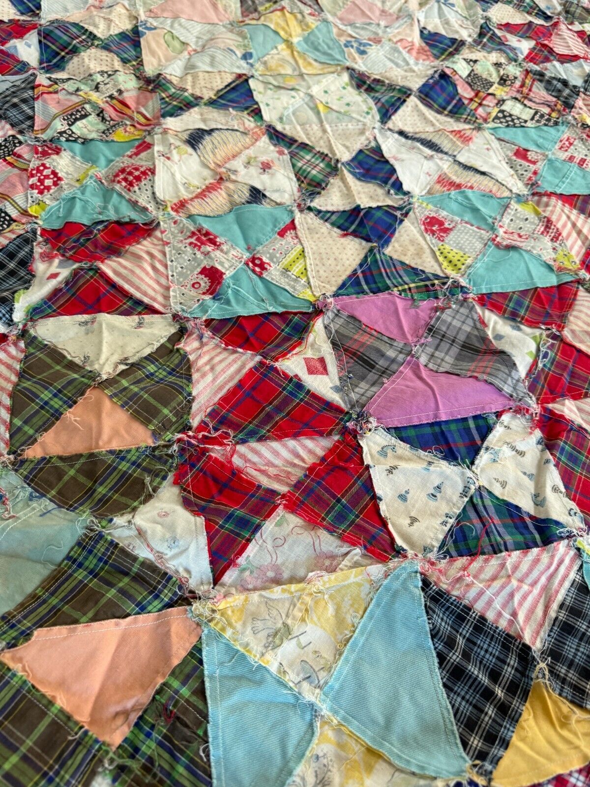 Vintage Patchwork Quilt from Late 1800s
