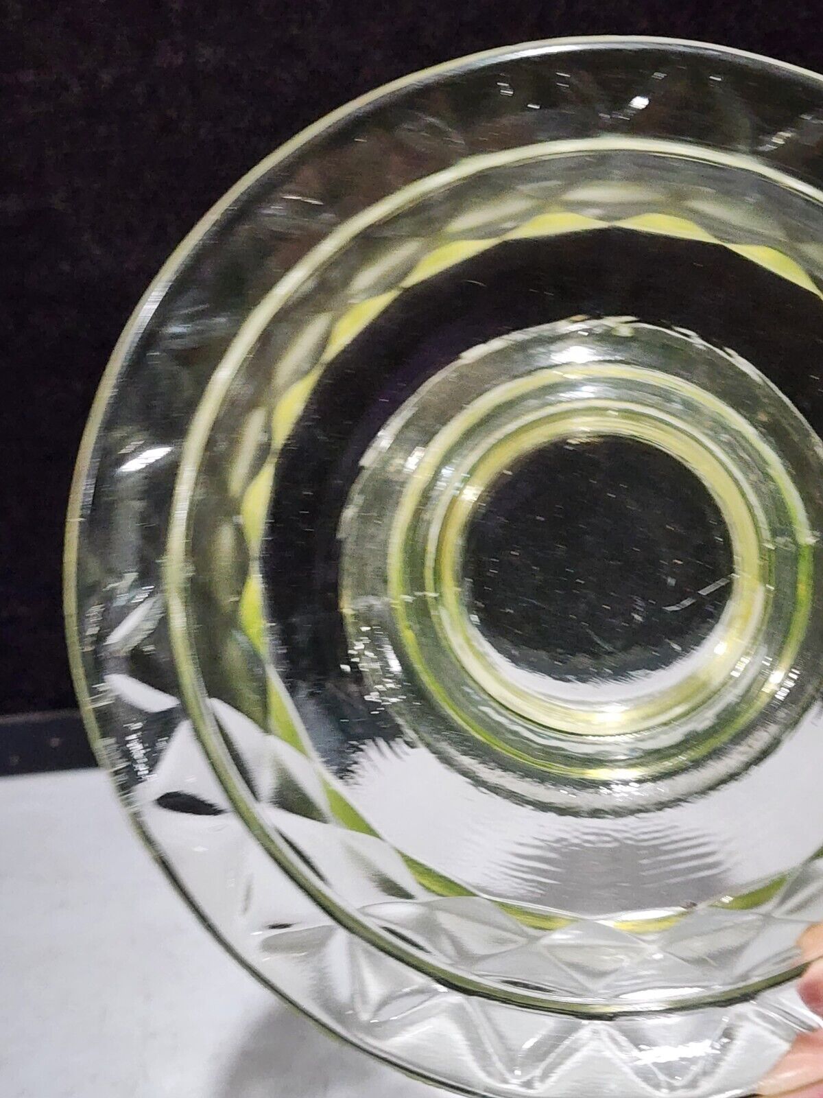 1800s Bryce Brothers Yellow Uranium Glass Compote